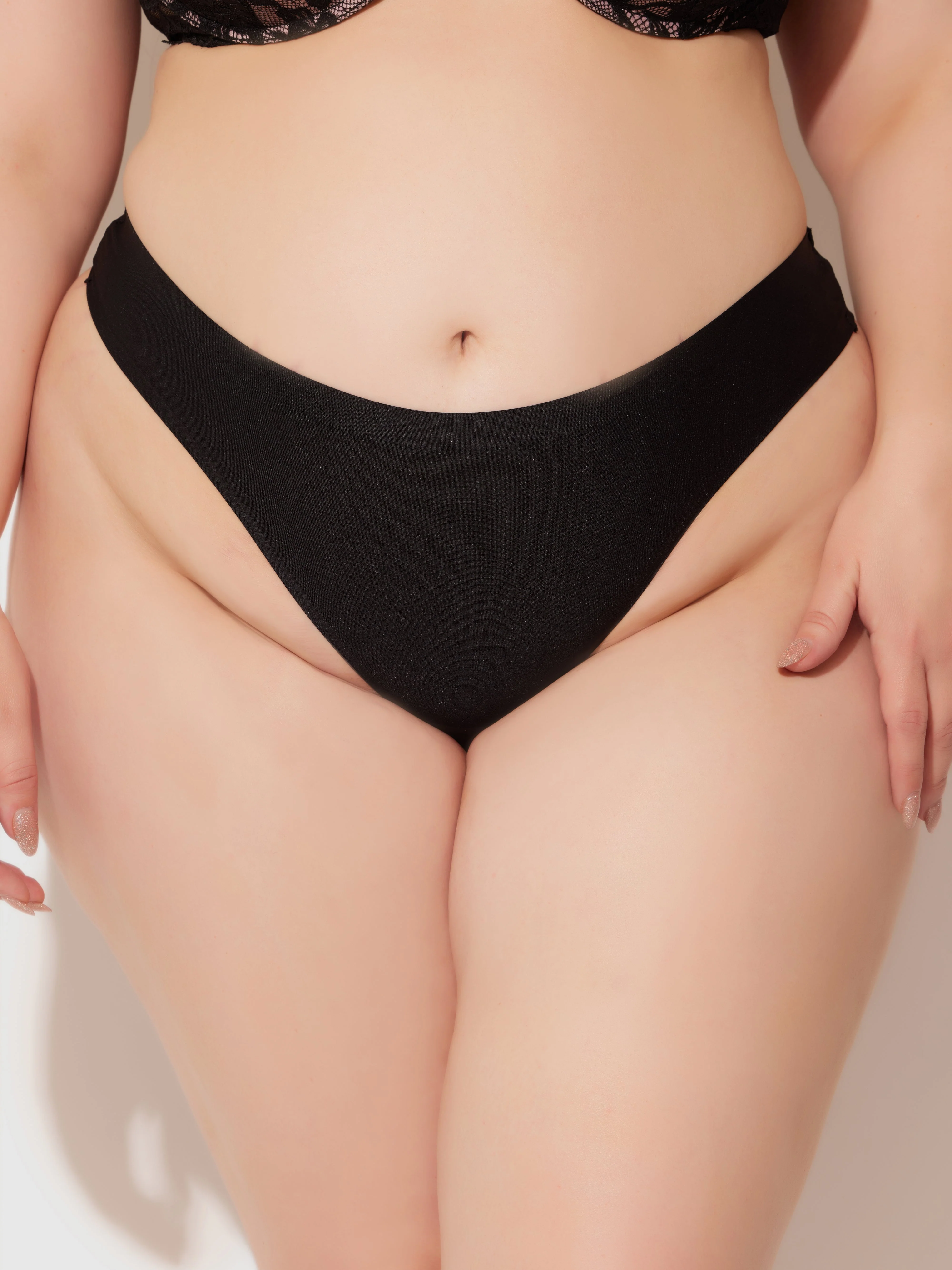 No Show Lasercut Micro Front & Mesh Back Tanga - Image 5
