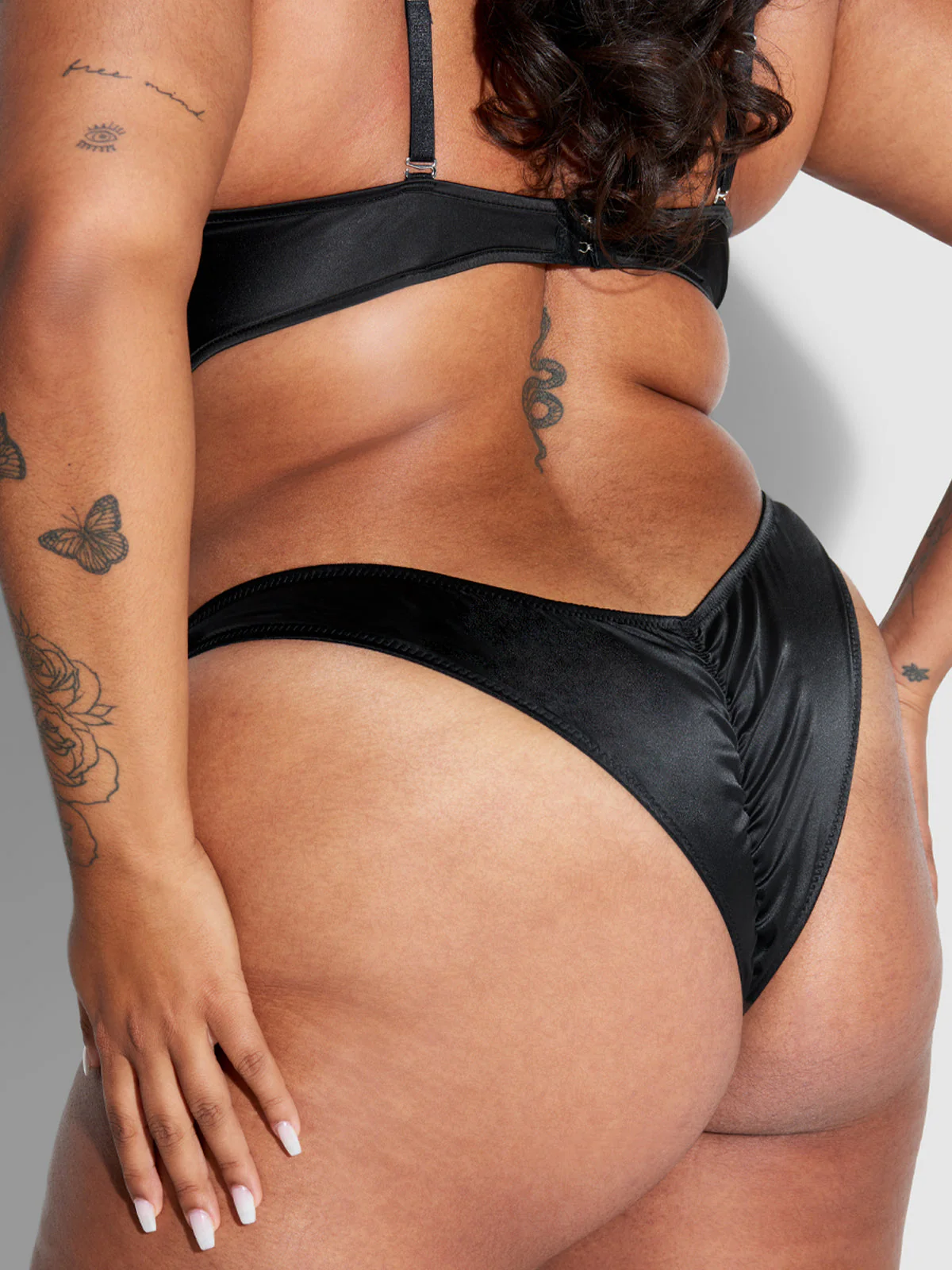 Petra Crotchless Satin Tanga - Image 6