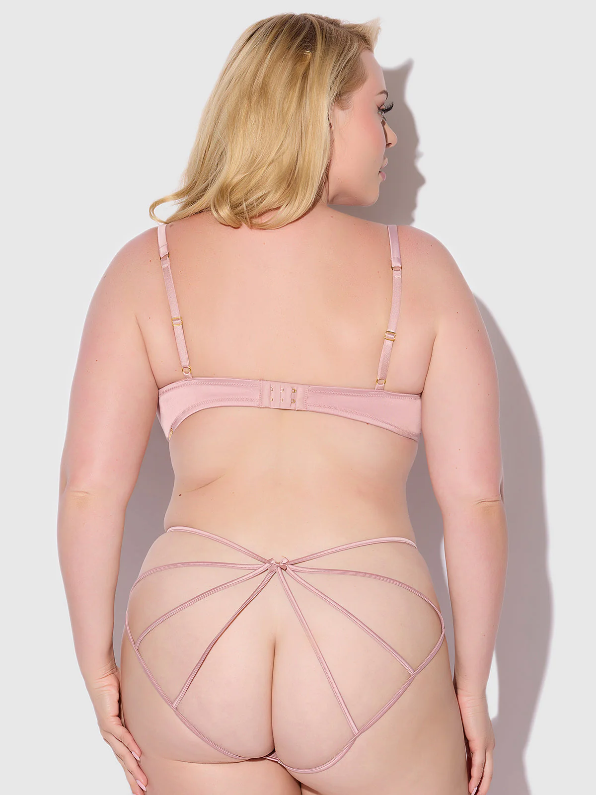 Petra Satin & Mesh Unlined Corset Cup Bra - Image 7