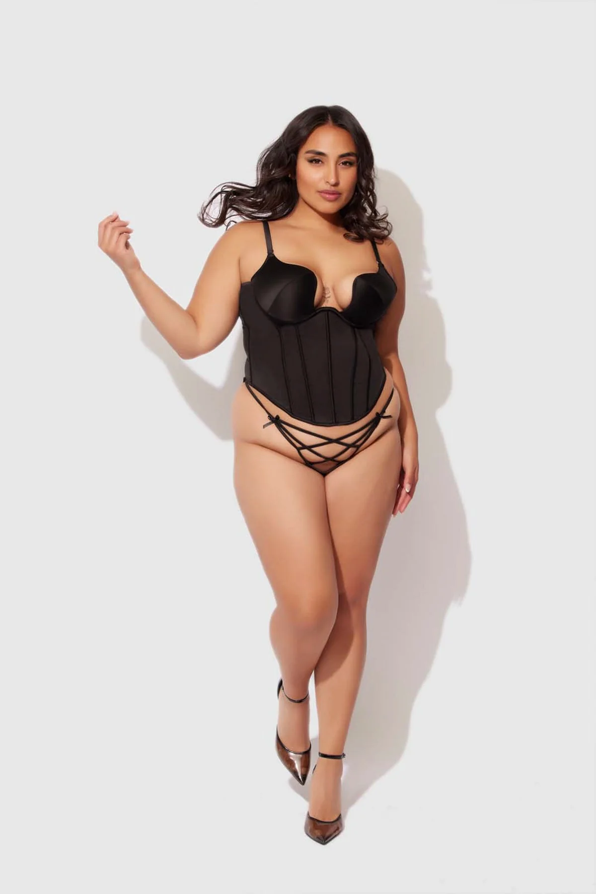 Petra Swirl Plunge Push Up Bustier - Image 5