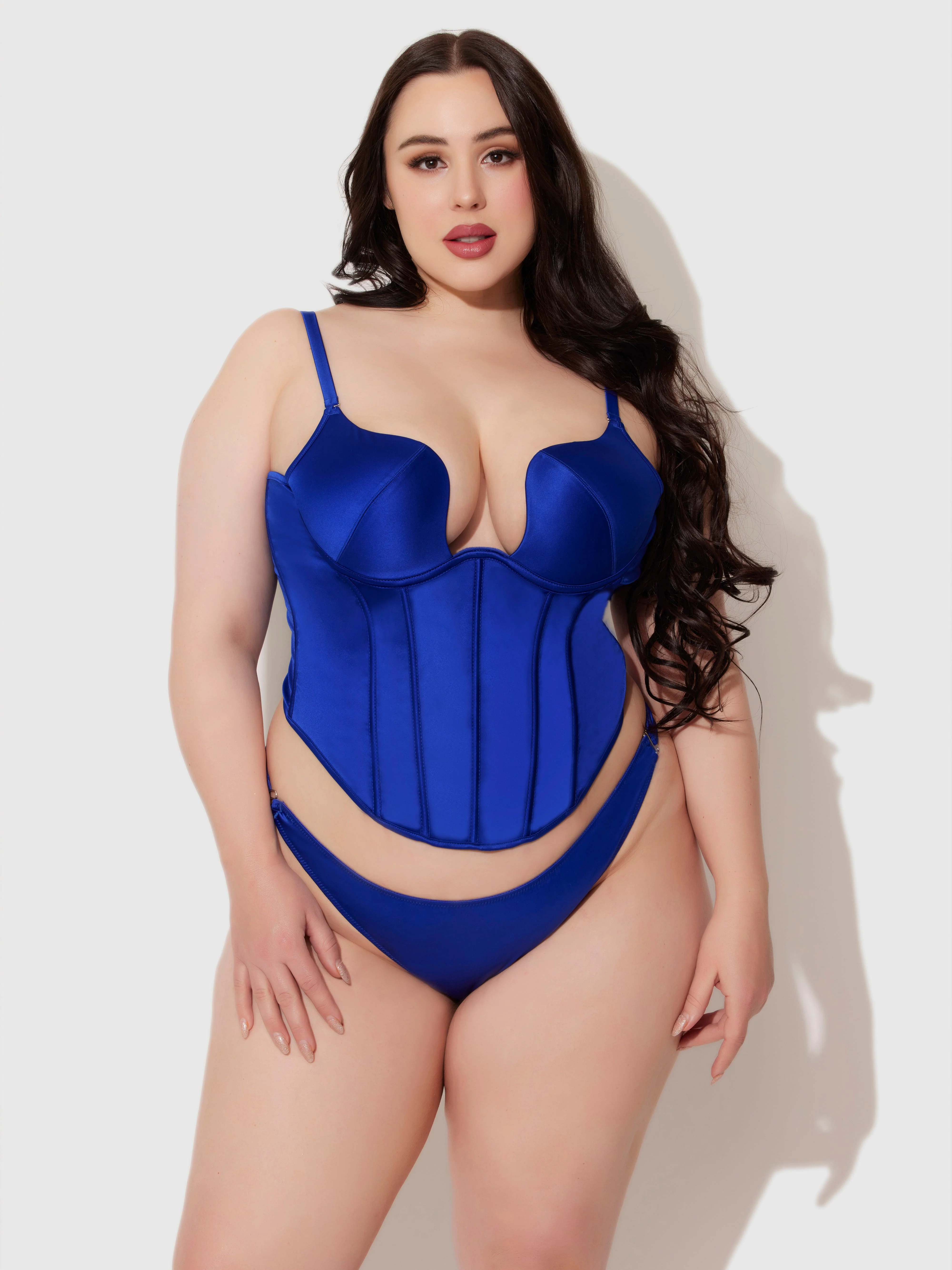 Petra Swirl Plunge Push Up Bustier - Image 8