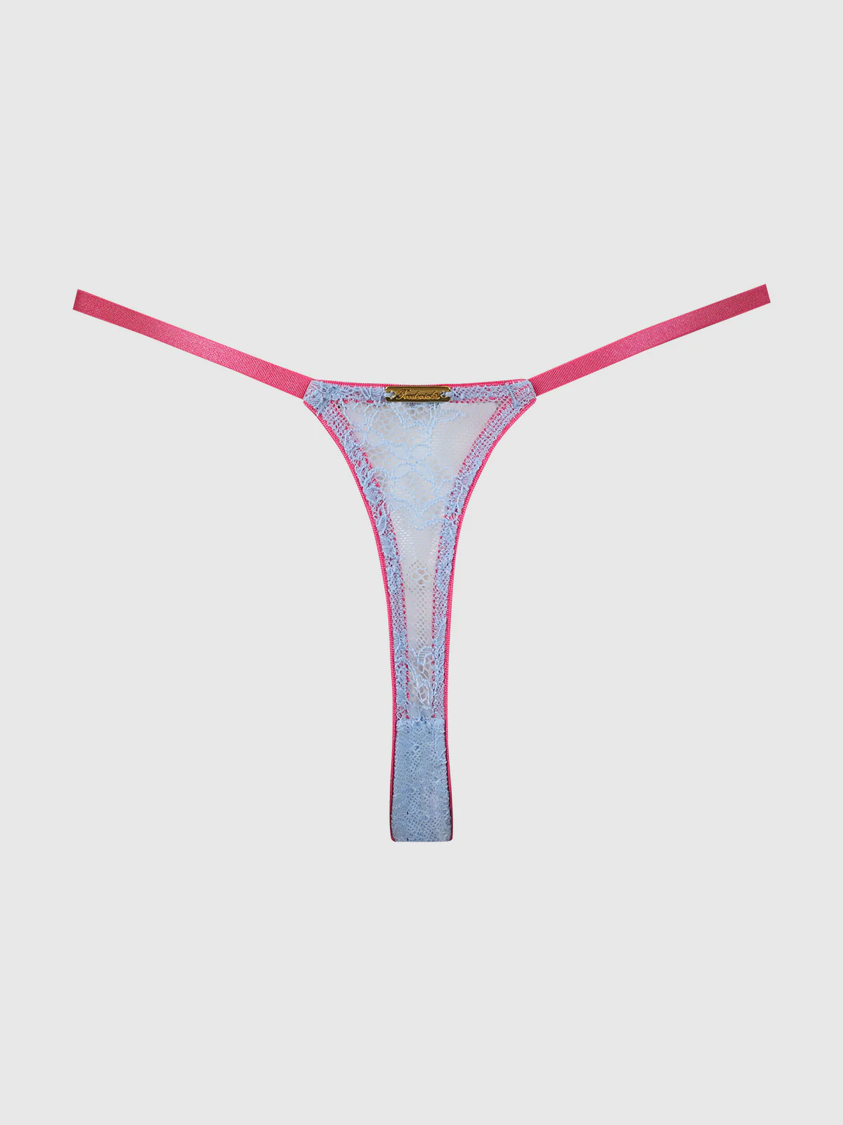 Pia Lace Crotchless Side Slider Thong - Image 6