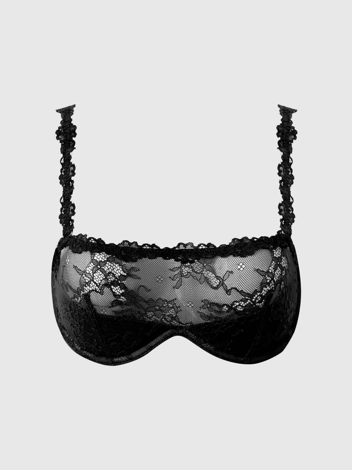 Pia Lace Push Up Half Cup Bandeau Bra - Image 11