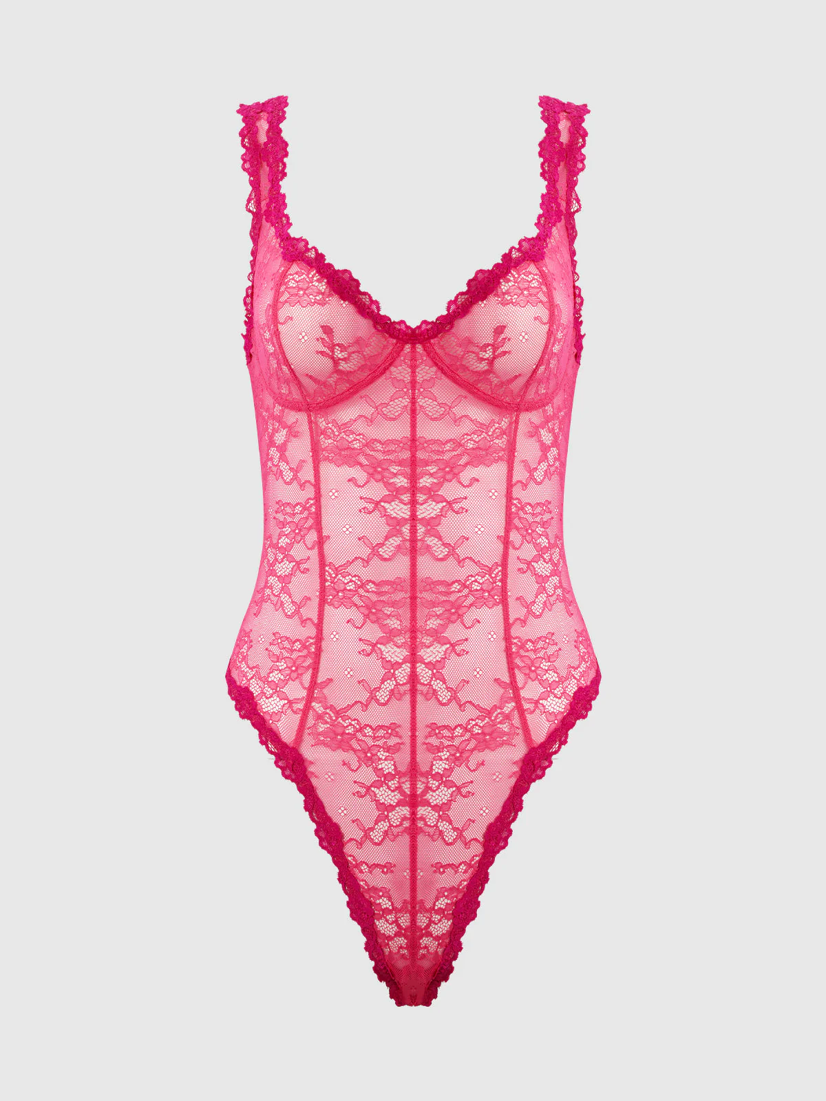 Pia Lace Wireless & Seamed Bodysuit - Image 9