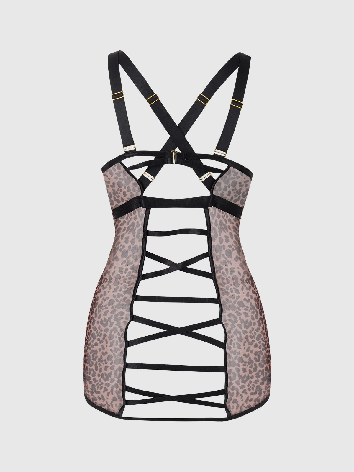 Pia Shine Mesh Strappy Back Chemise - Image 13