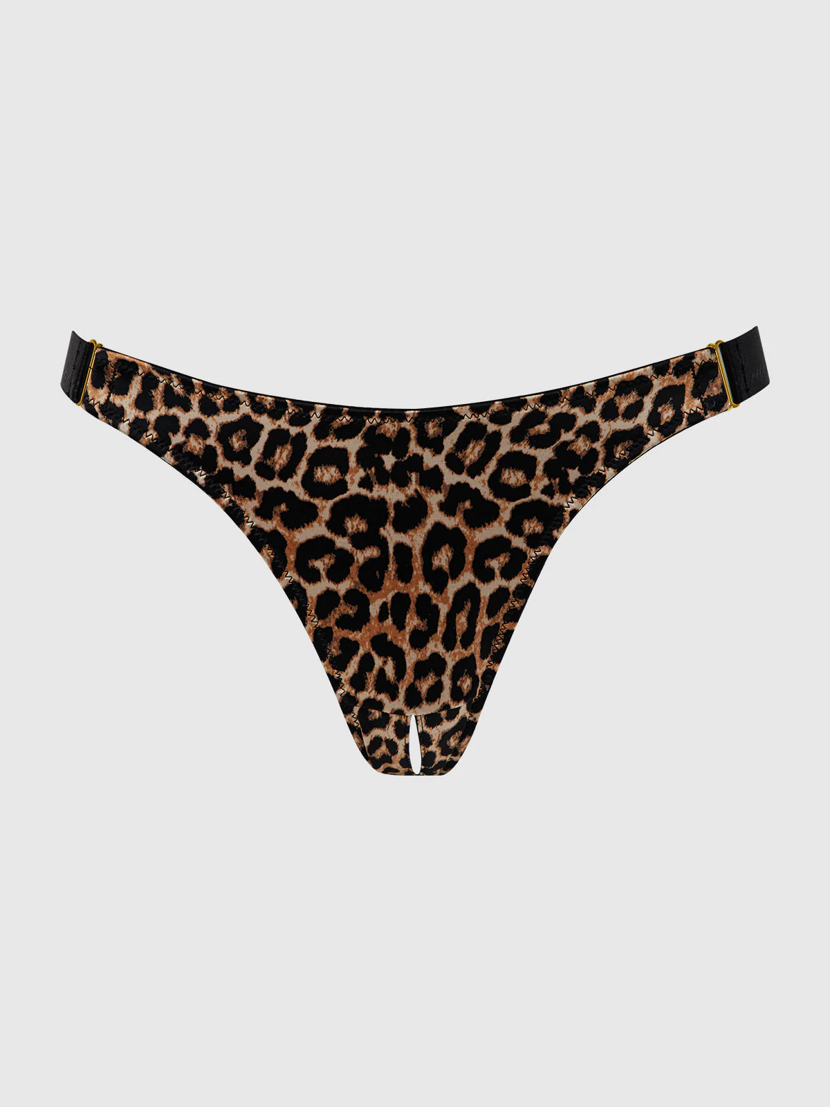 Raven Crotchless Satin Side Slider Tanga - Image 9