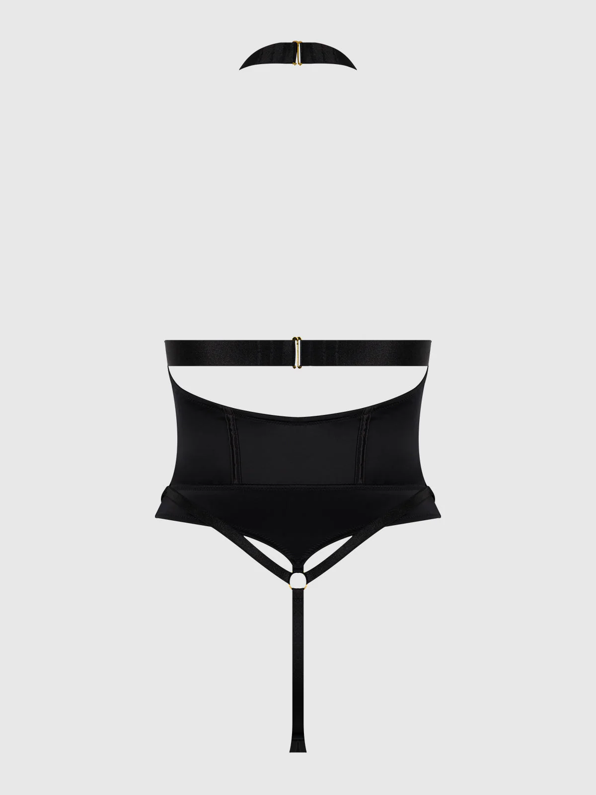 Raven Strappy Crotchless & Backless Teddy - Image 10