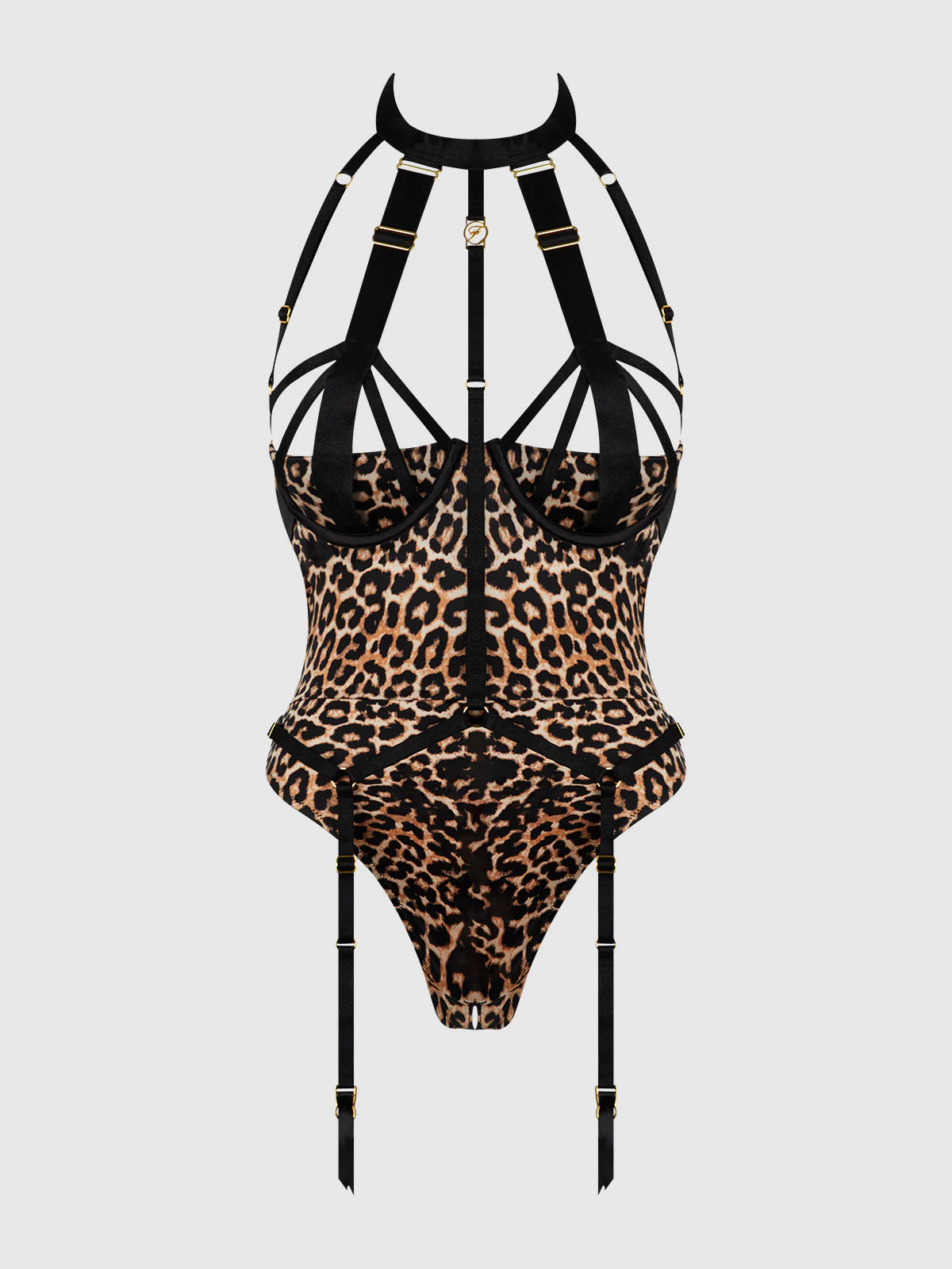 Raven Strappy Crotchless & Backless Teddy - Image 10