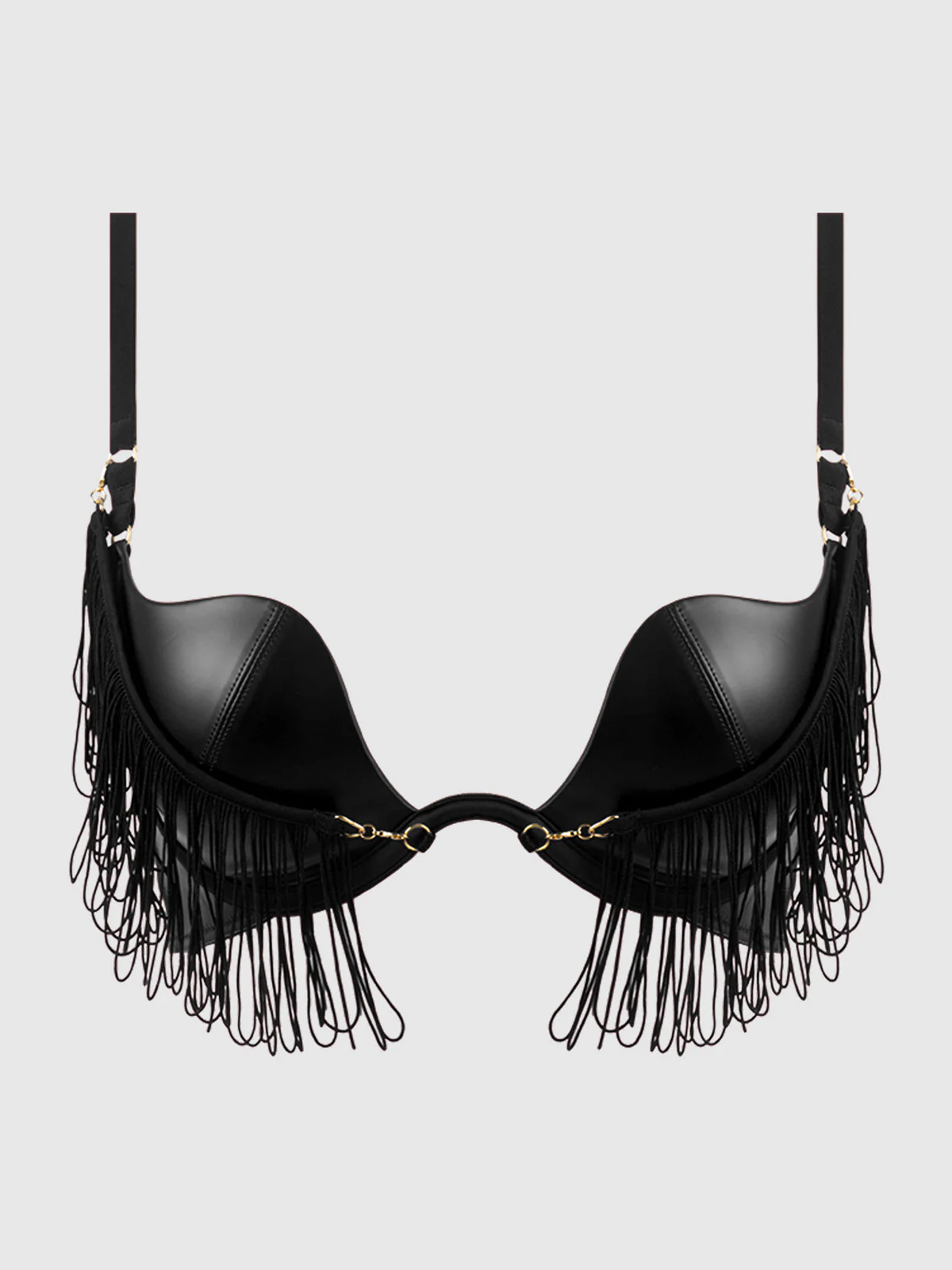 Rising Star Plunge Push Up Bra in Hendrix Faux Leather - Image 13