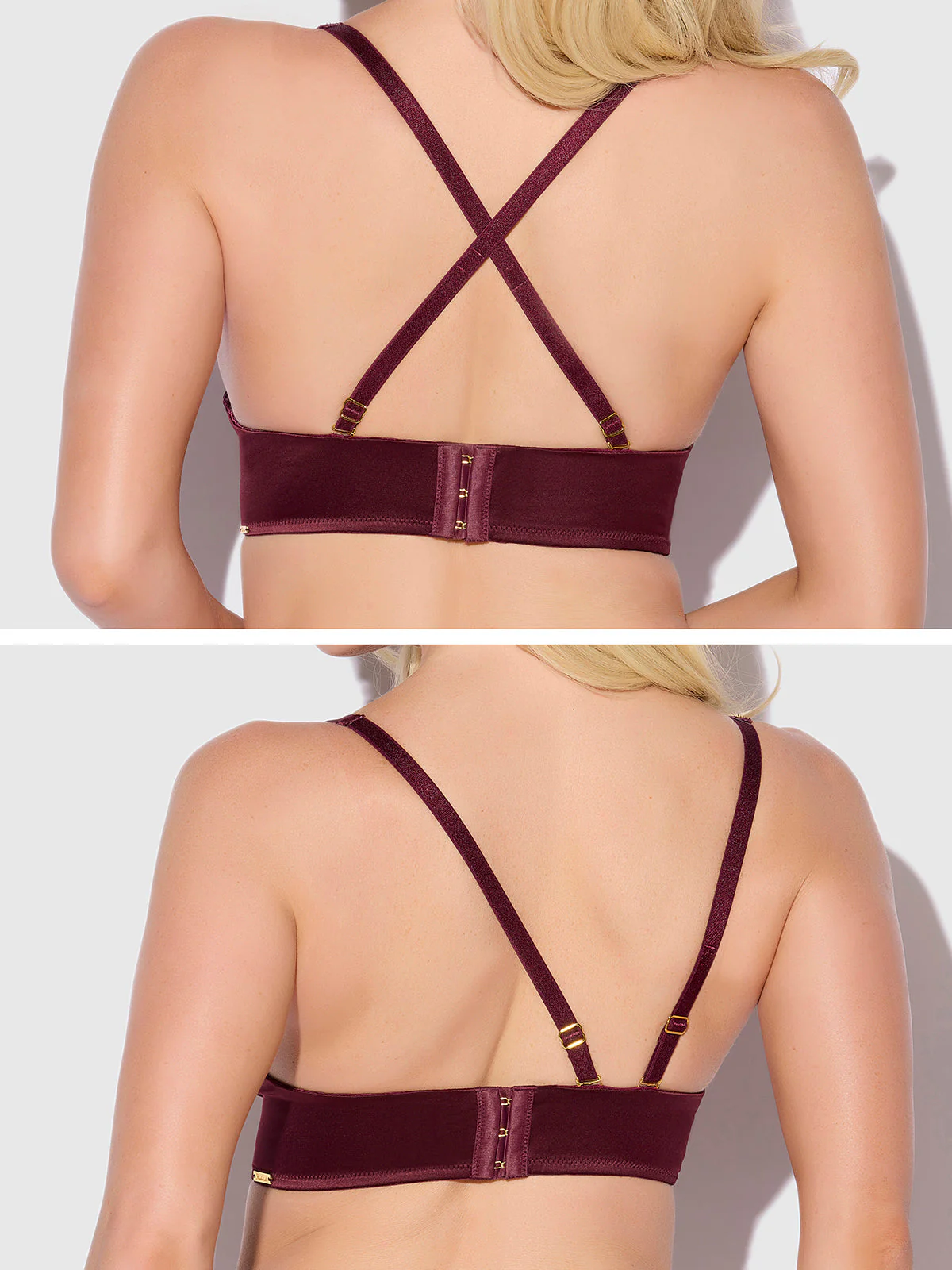 Rising Star Plunge Push Up Bra in Petra Satin - Image 2