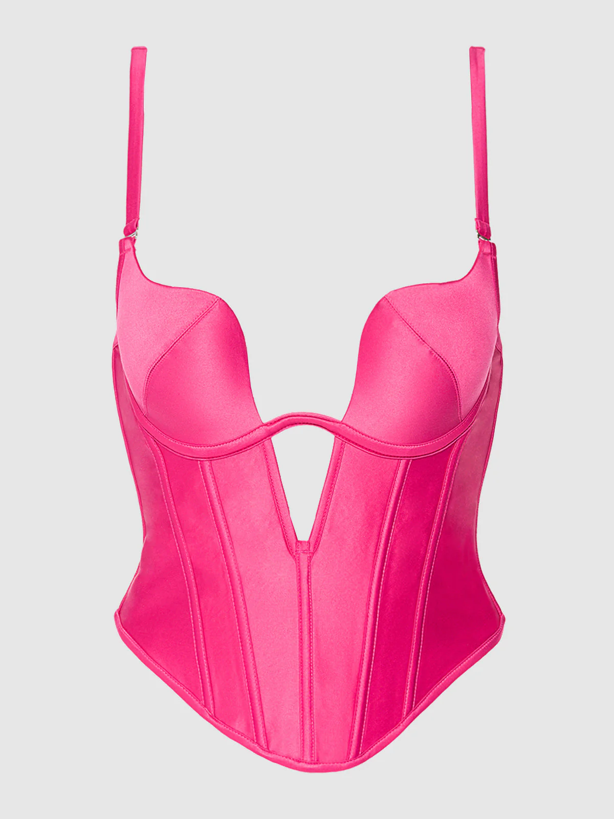 Rising Star Plunge Push Up Bustier in Petra Satin - Image 10