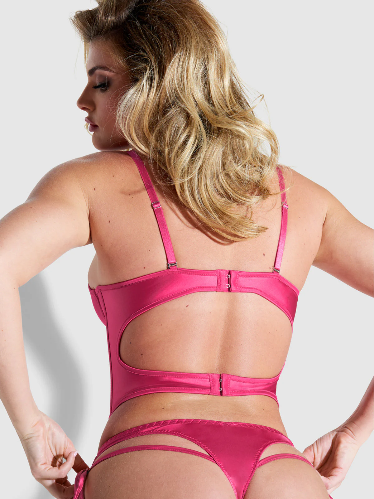 Rising Star Plunge Push Up Bustier in Petra Satin - Image 7