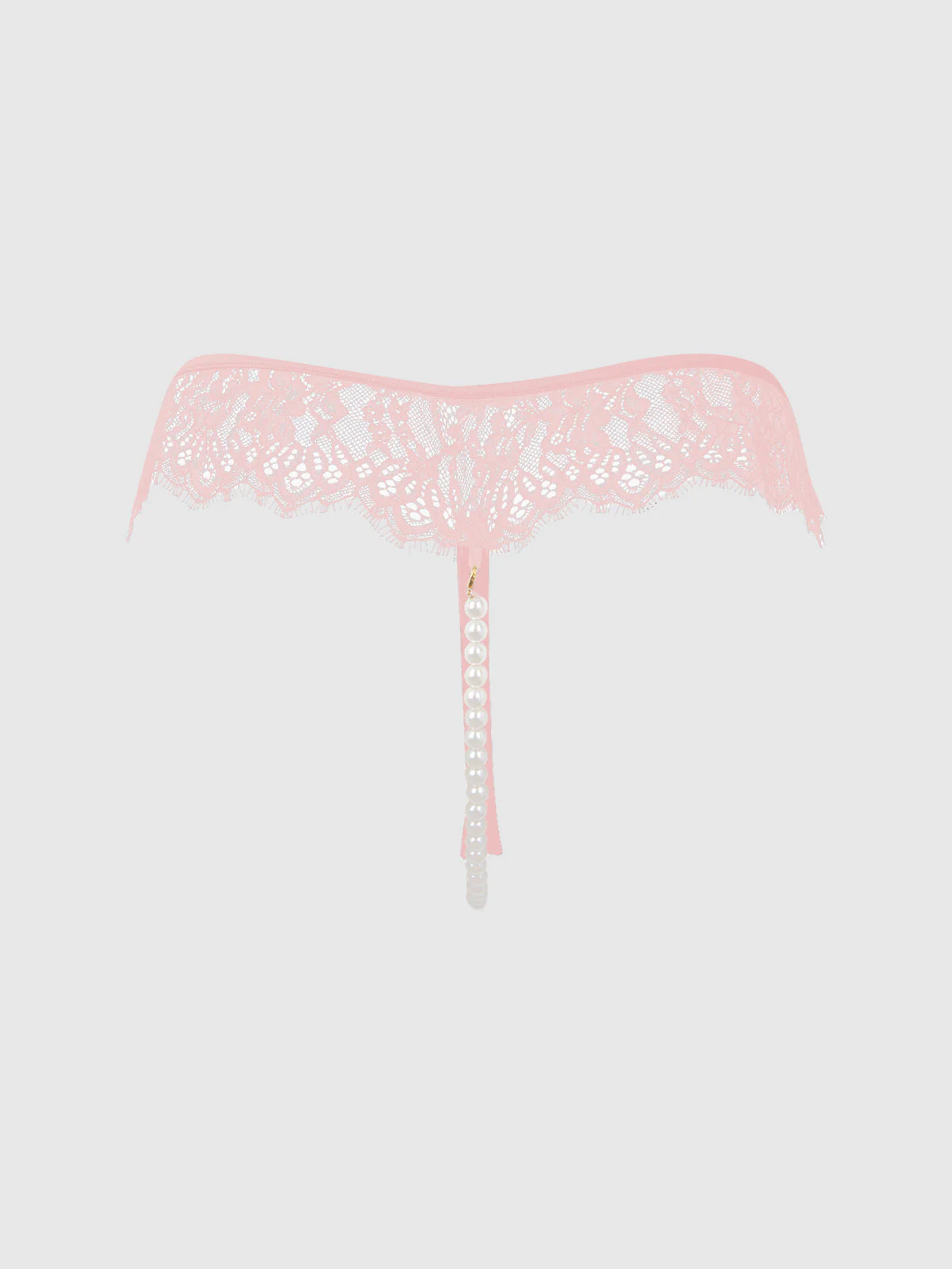 Rosalind Lace & Pearl Crotchless Thong - Image 5