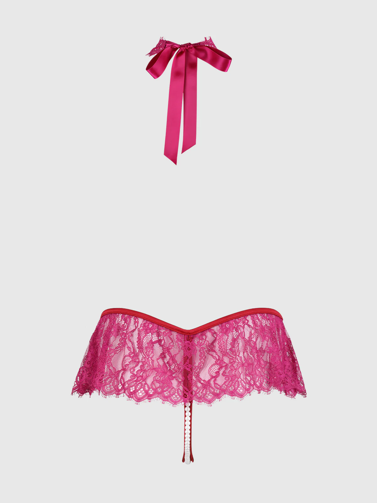 Rosalind Lace Crotchless & Pearl Teddy - Image 6
