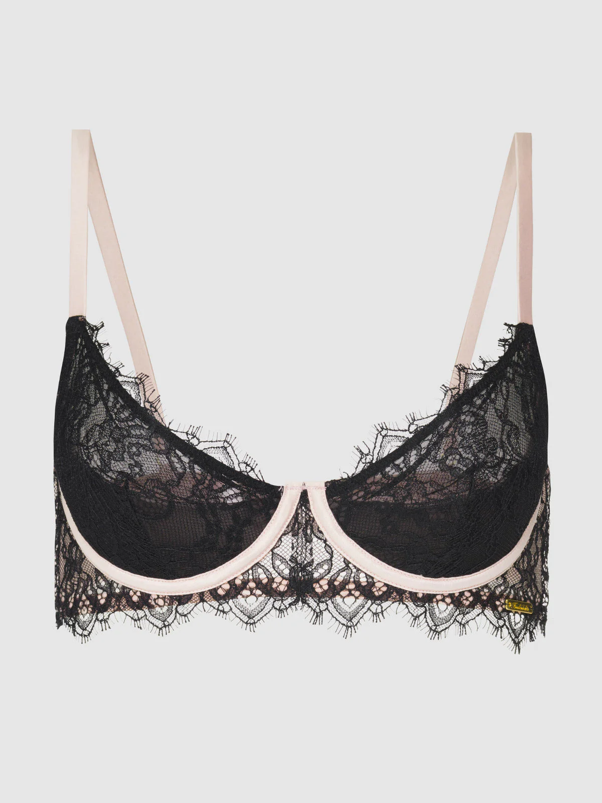 Rosalind Lace Bra With Satin Half Cup - Image 12