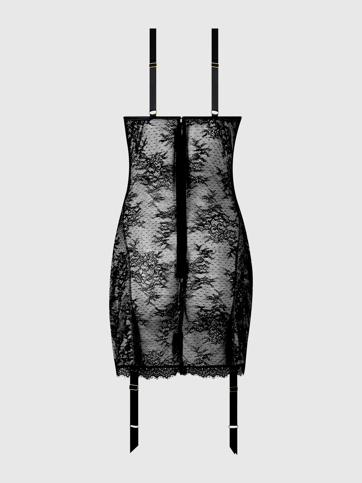 Rosalind Satin & Lace Underwire Chemise - Image 11