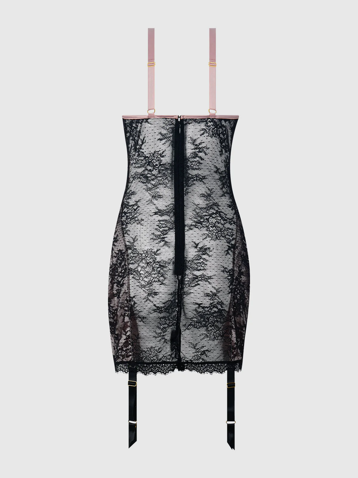 Rosalind Satin & Lace Underwire Chemise - Image 11