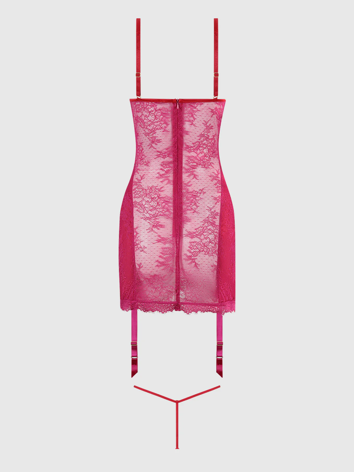 Rosalind Satin & Lace Underwire Chemise - Image 9