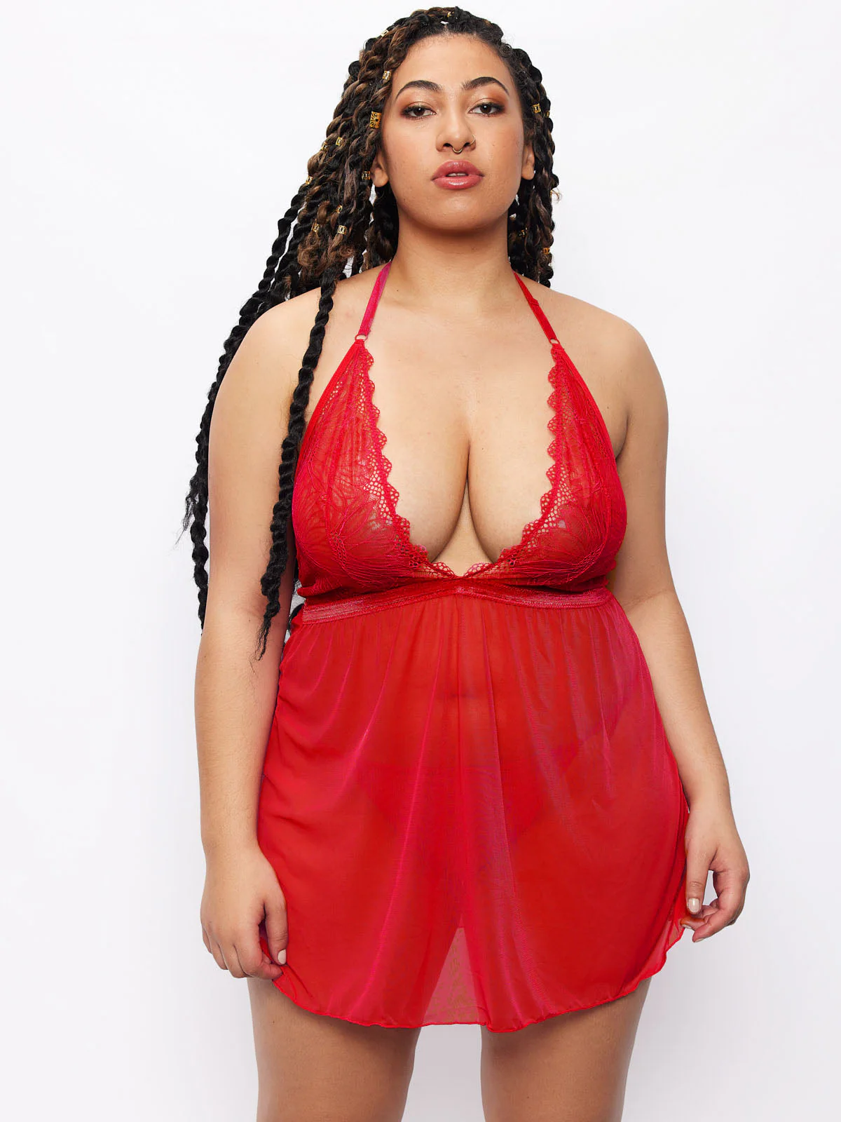 Saffron Floral Lace Babydoll - Image 5