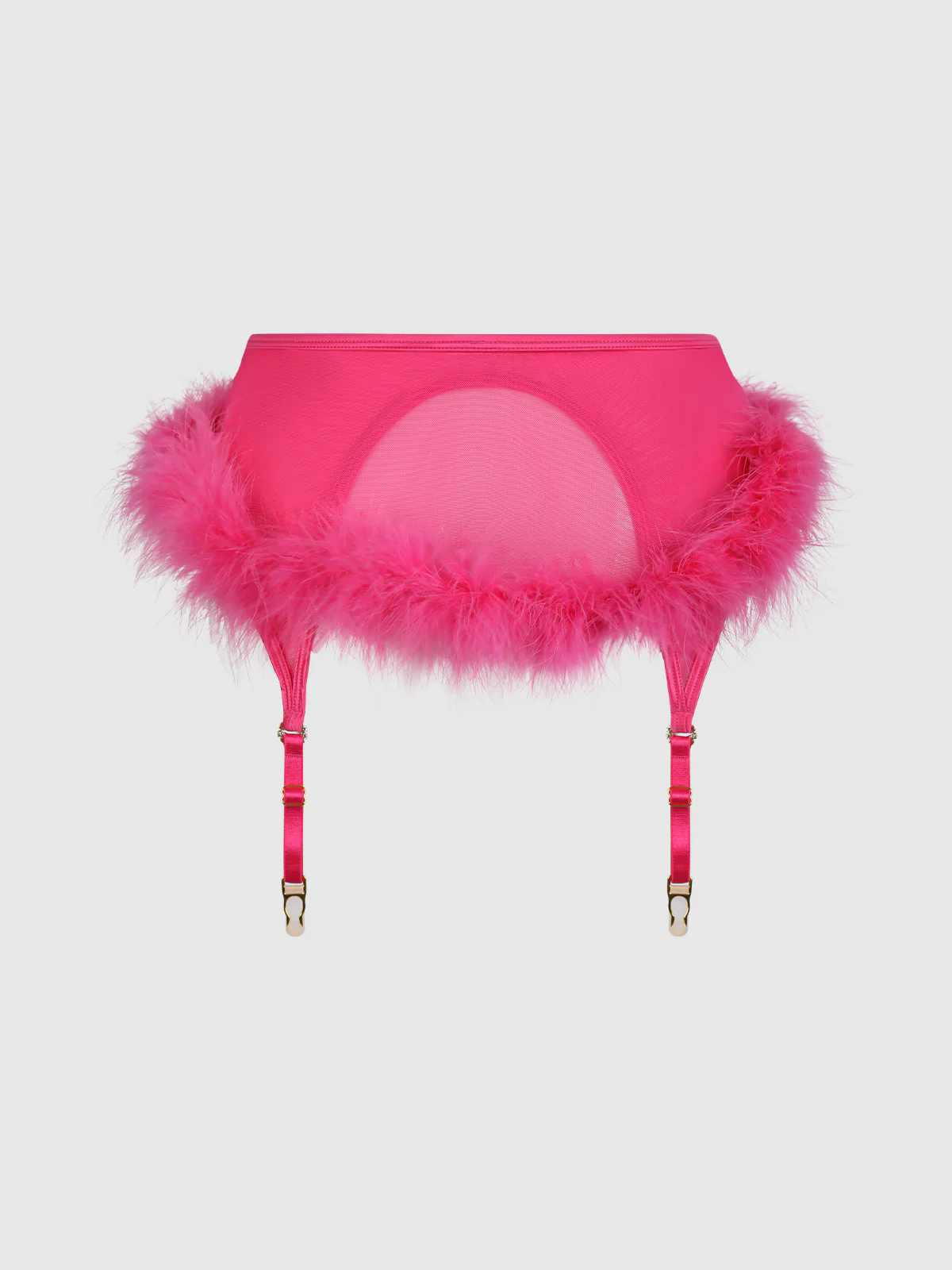 Scarlett Marabou & Mesh Garter Belt - Image 5