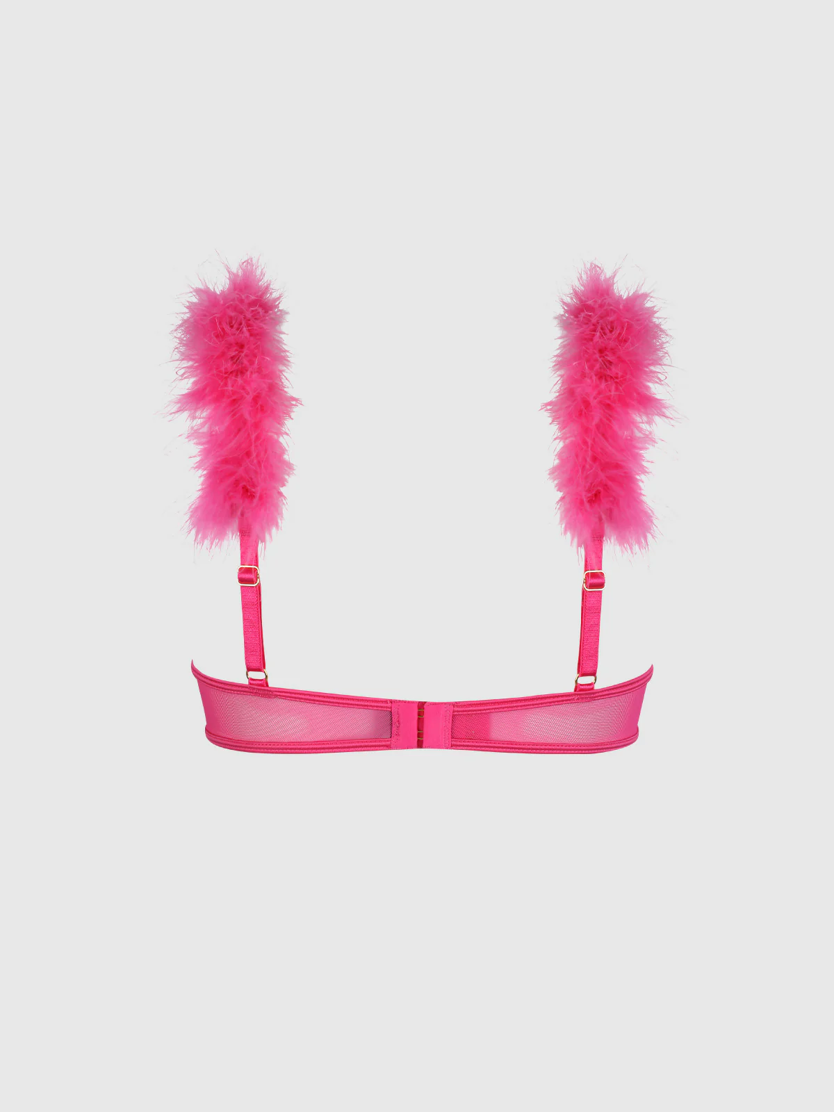 Scarlett Marabou & Mesh Openable Cup Bra - Image 7