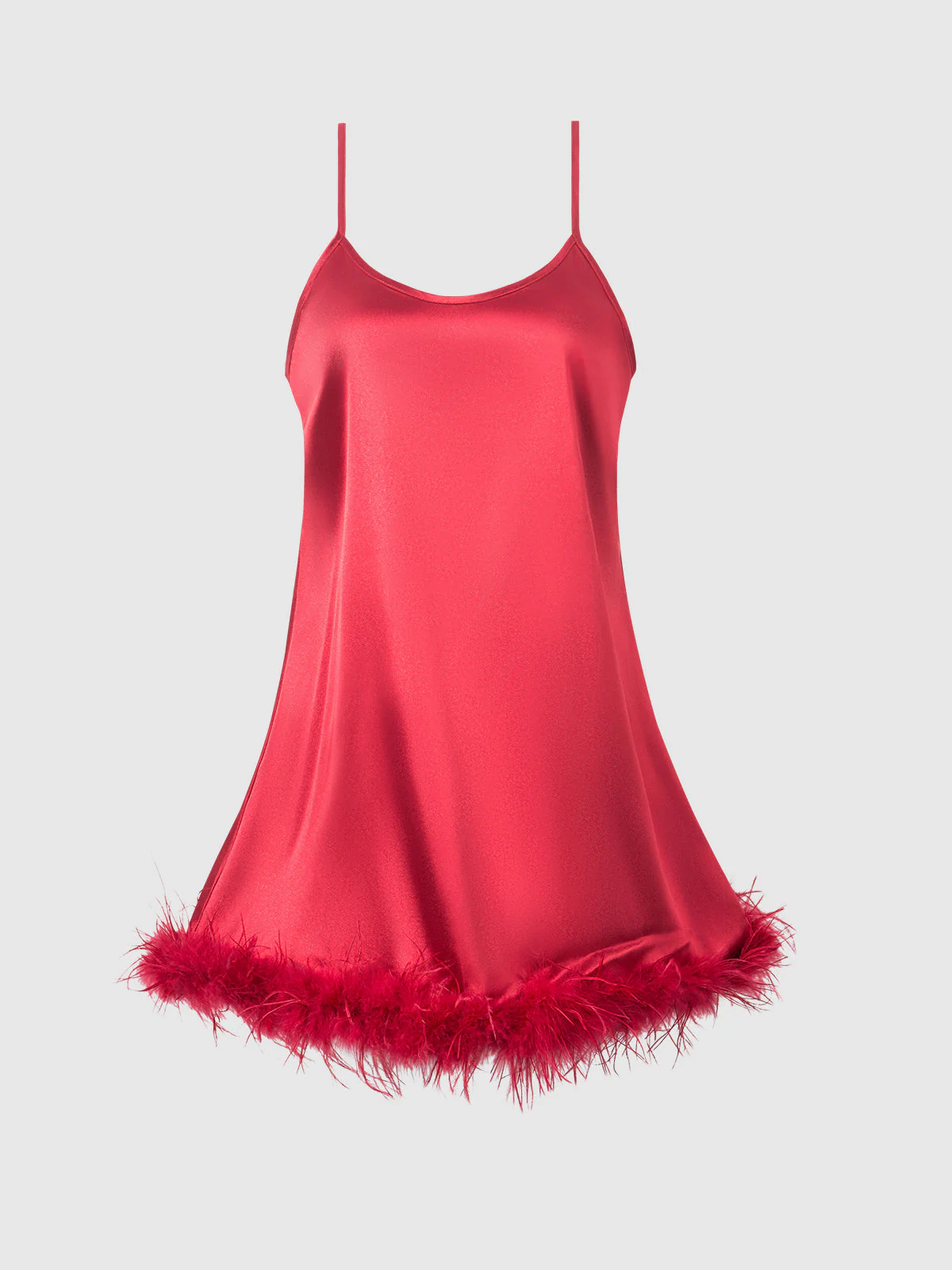 Scarlett Satin & Feather Sleep Slip - Image 6