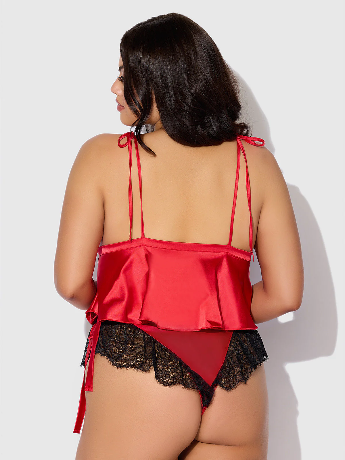 Scarlett Satin Sleep Tie Cami & Shorty Set - Image 10