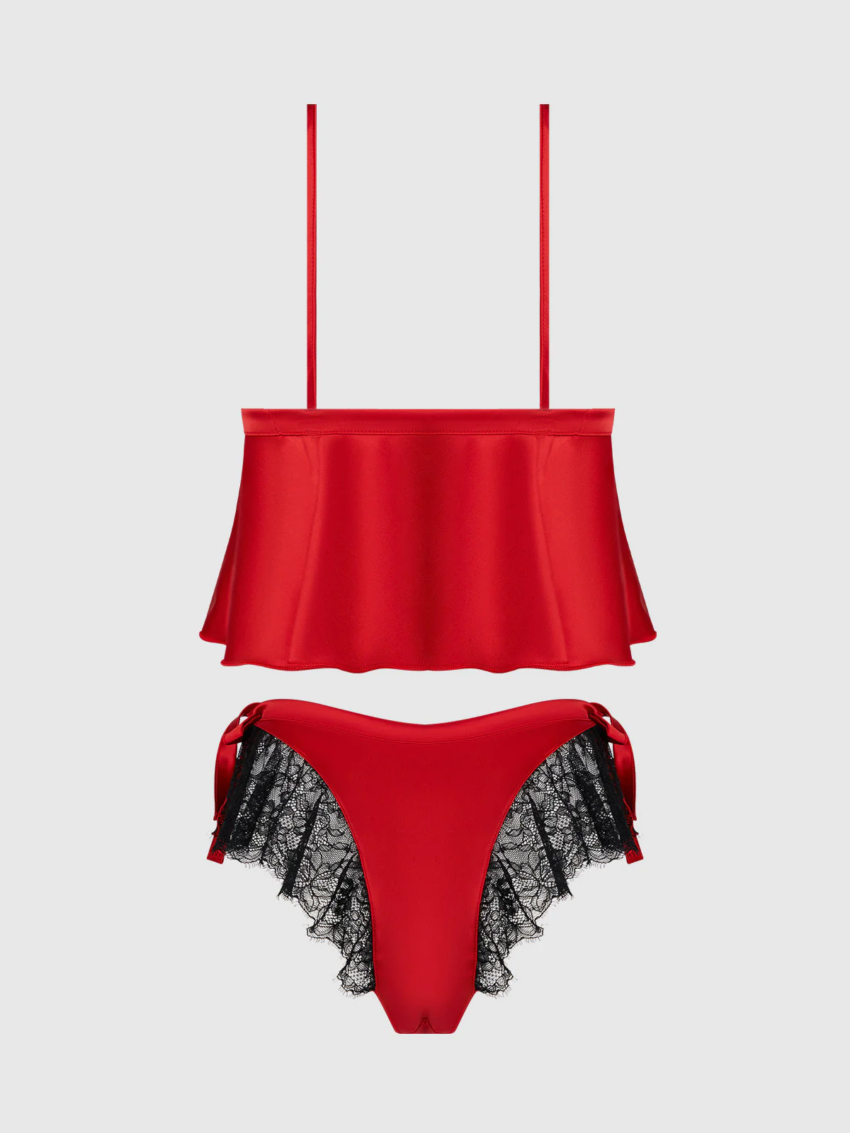 Scarlett Satin Sleep Tie Cami & Shorty Set - Image 15