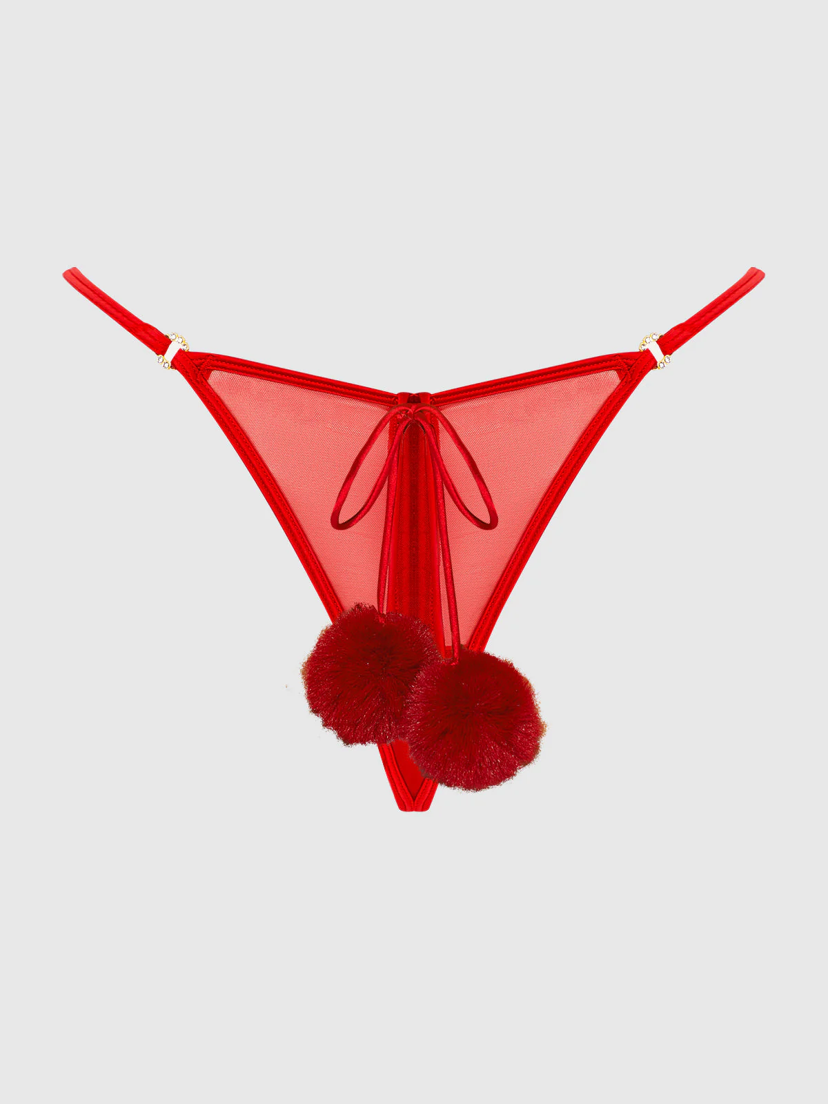 Scarlett Tie Front Pom Pom G-String - Image 11