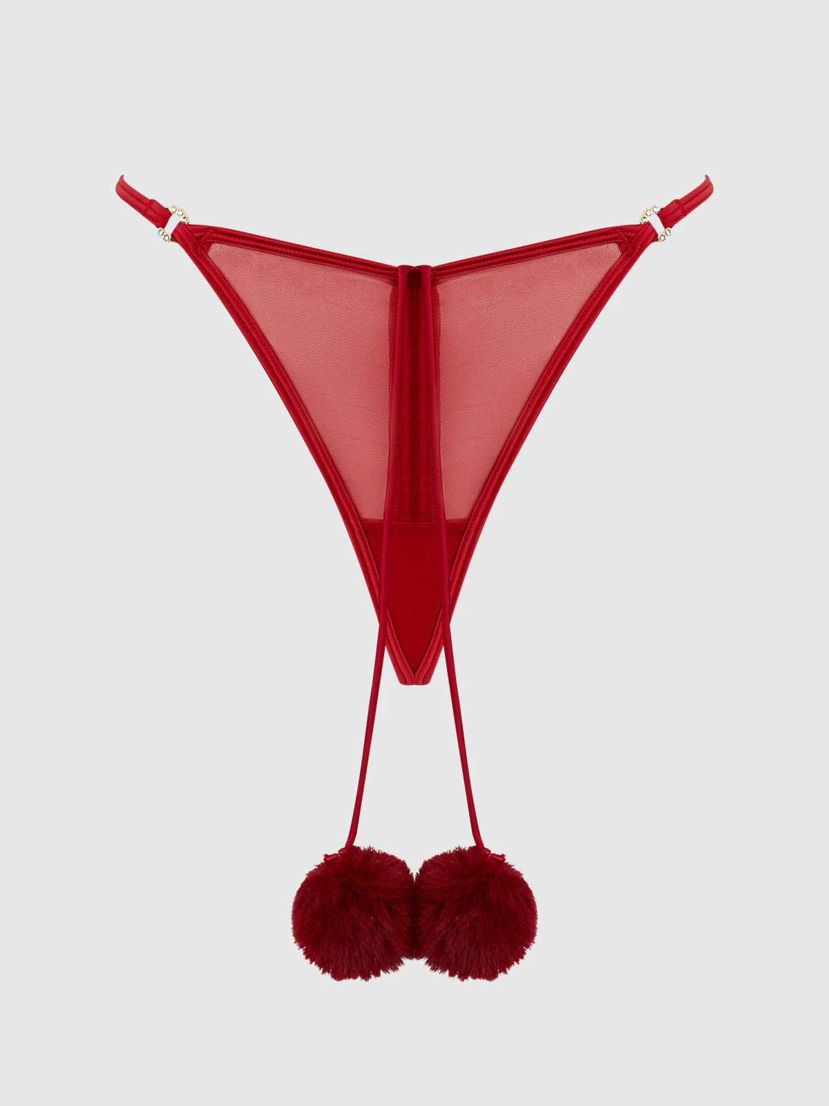 Scarlett Tie Front Pom Pom G-String - Image 13