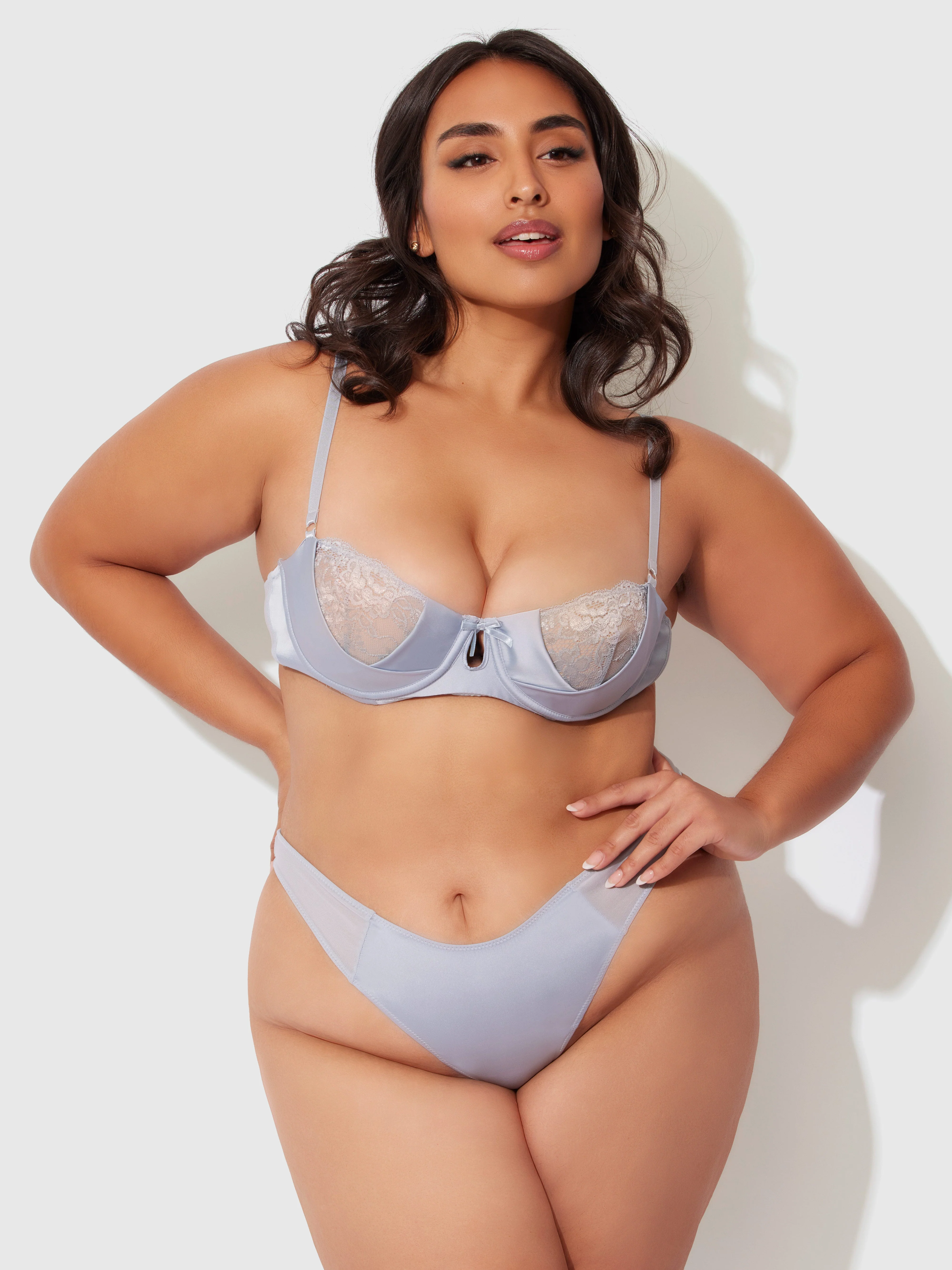 Serenity Lace & Satin Underwire Unlined Bra - Image 5