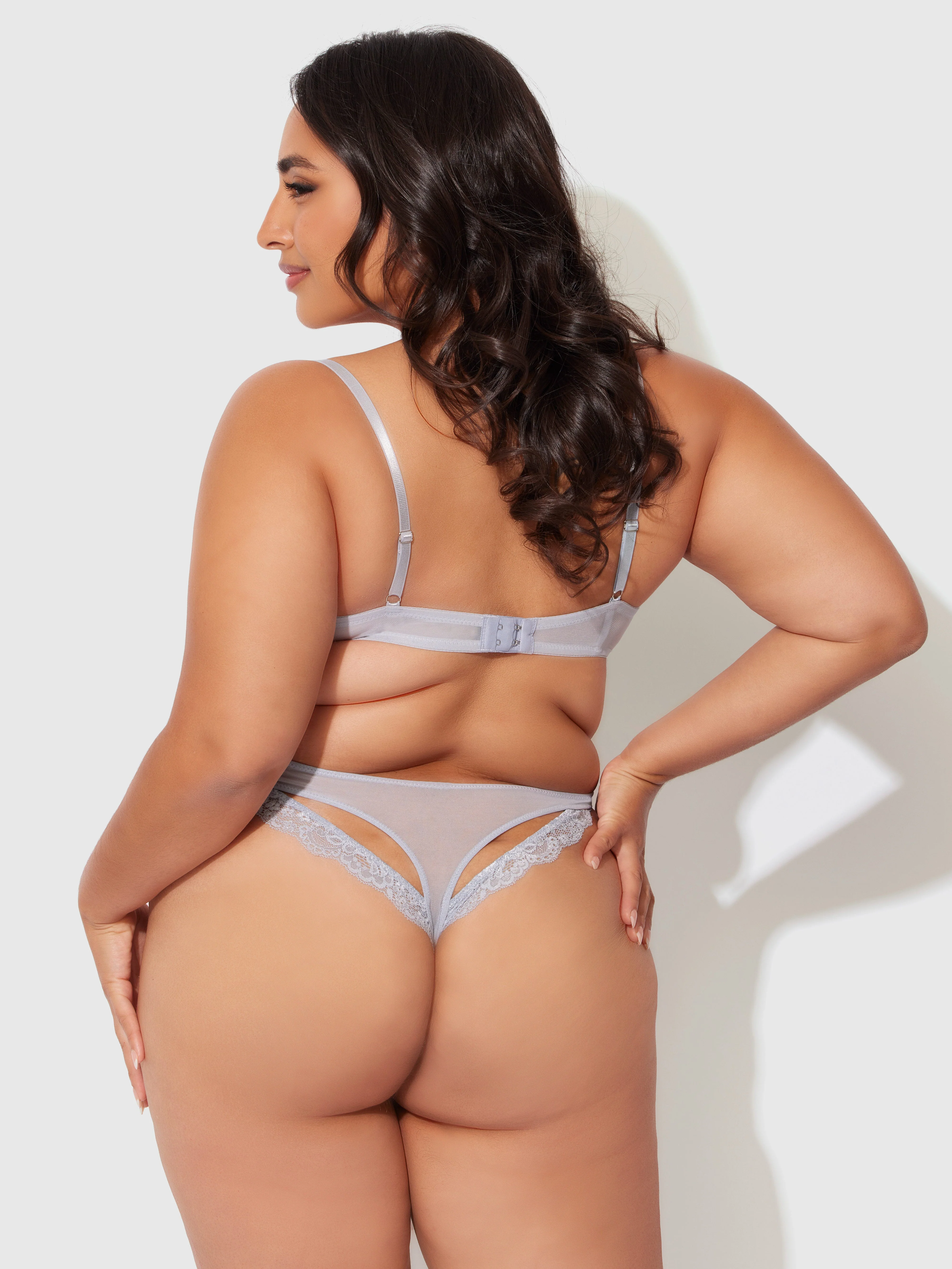 Serenity Lace & Satin Underwire Unlined Bra - Image 6