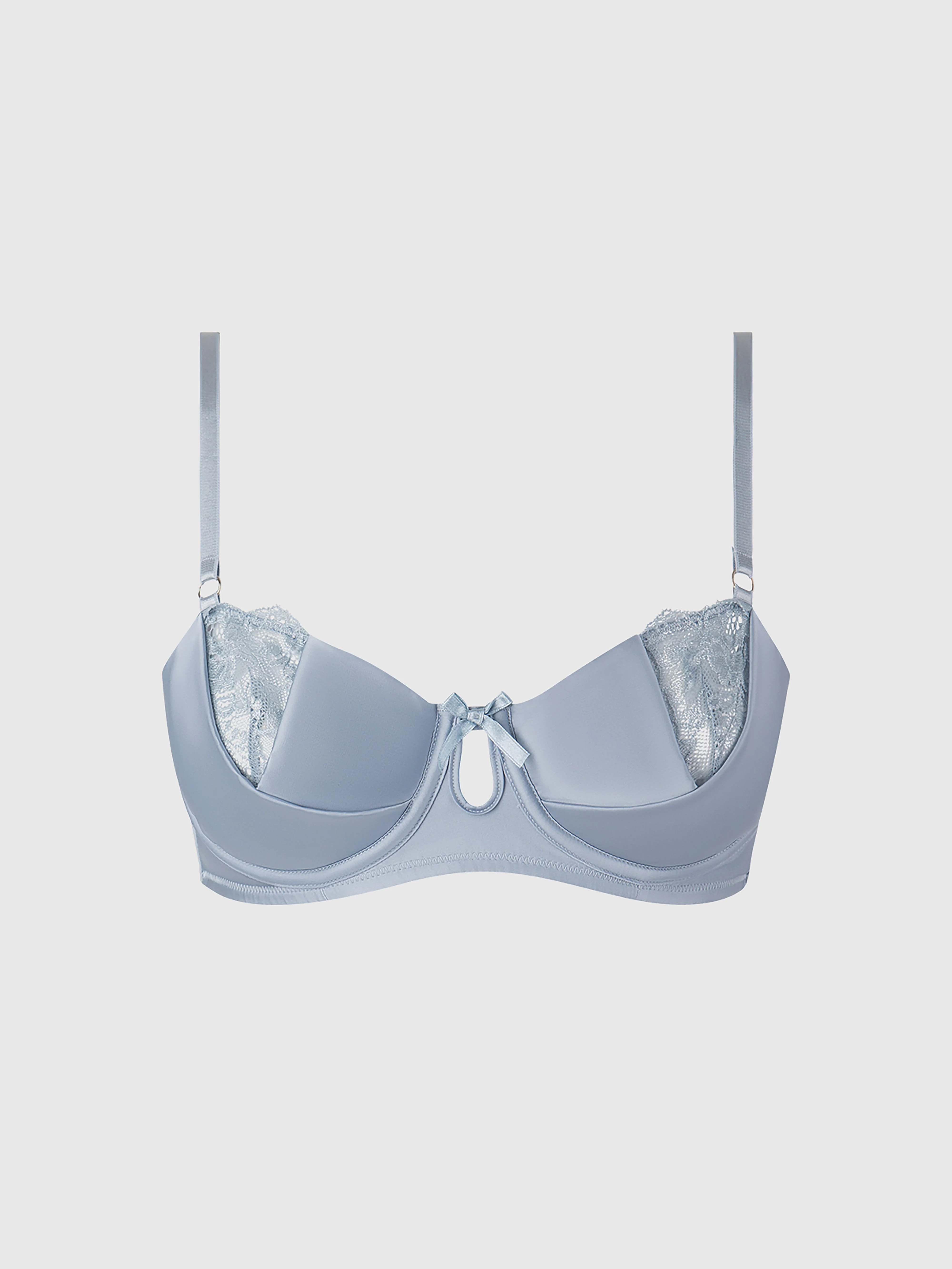 Serenity Lace & Satin Underwire Unlined Bra - Image 9