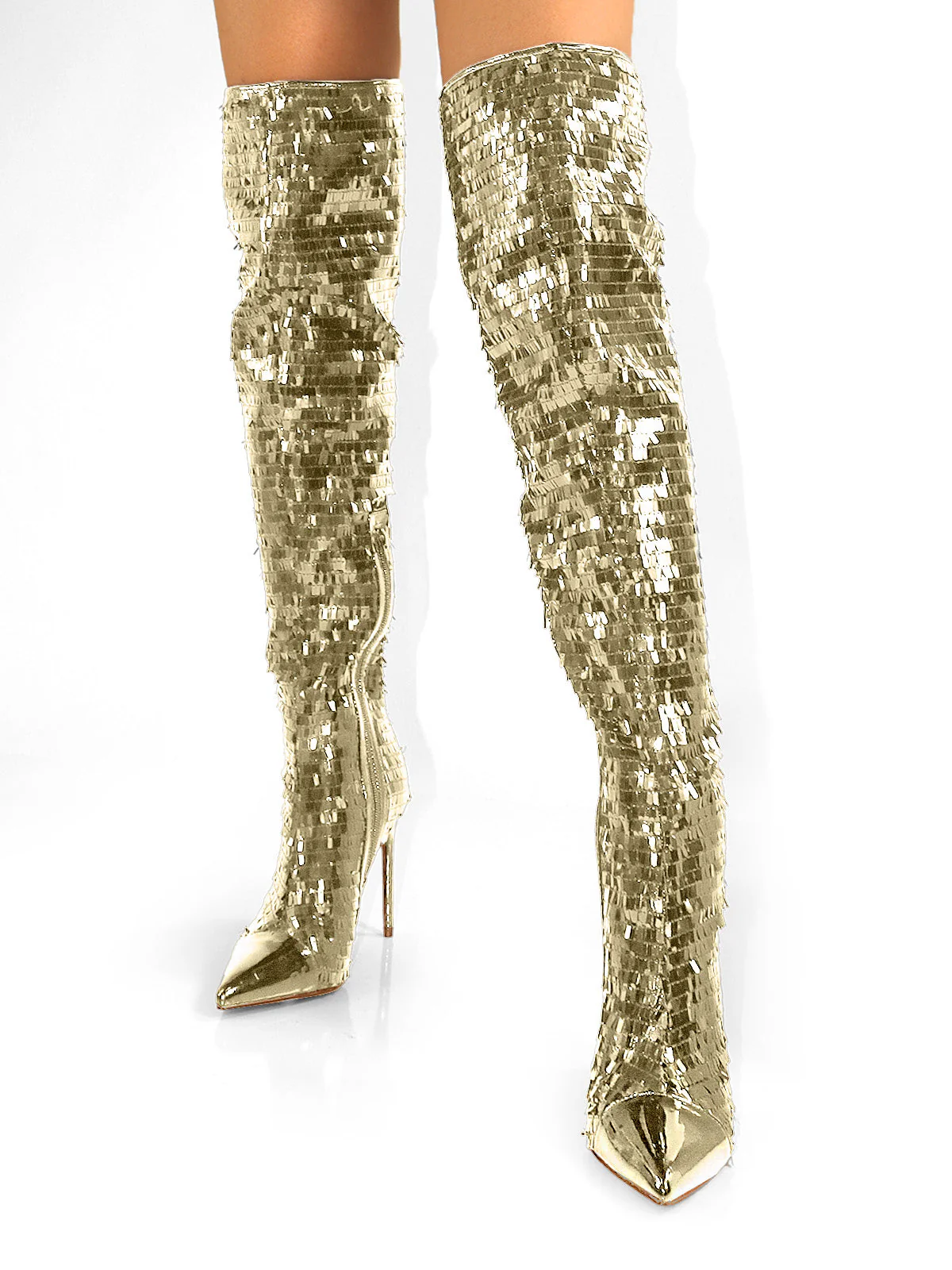 Vitoria Sequin Knee High Boots - Image 3