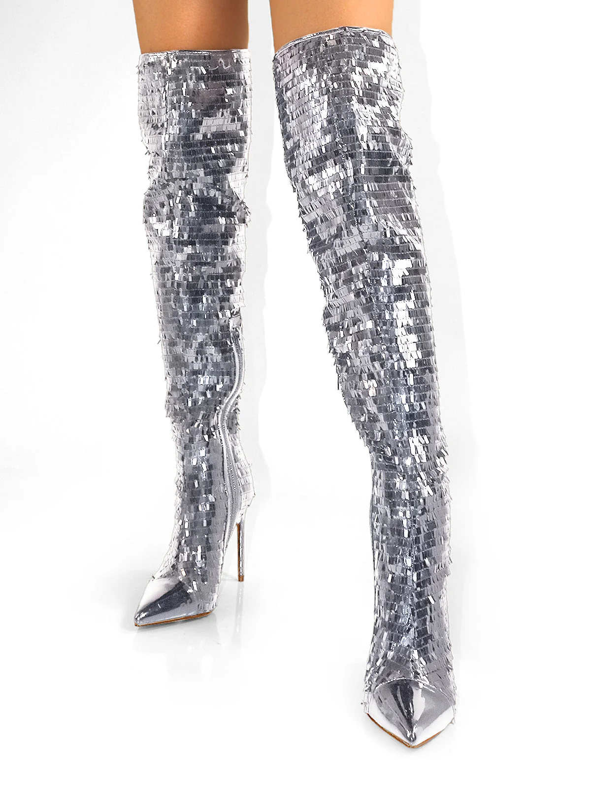 Vitoria Sequin Knee High Boots - Image 4