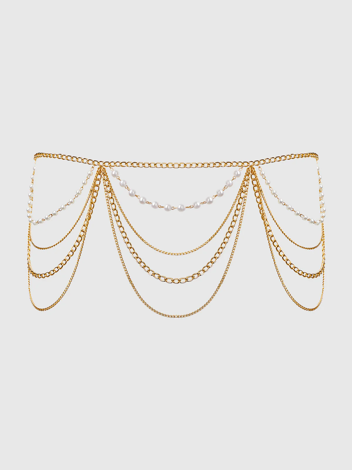 Ziggy Pearl & Chain Draped Garter - Image 5