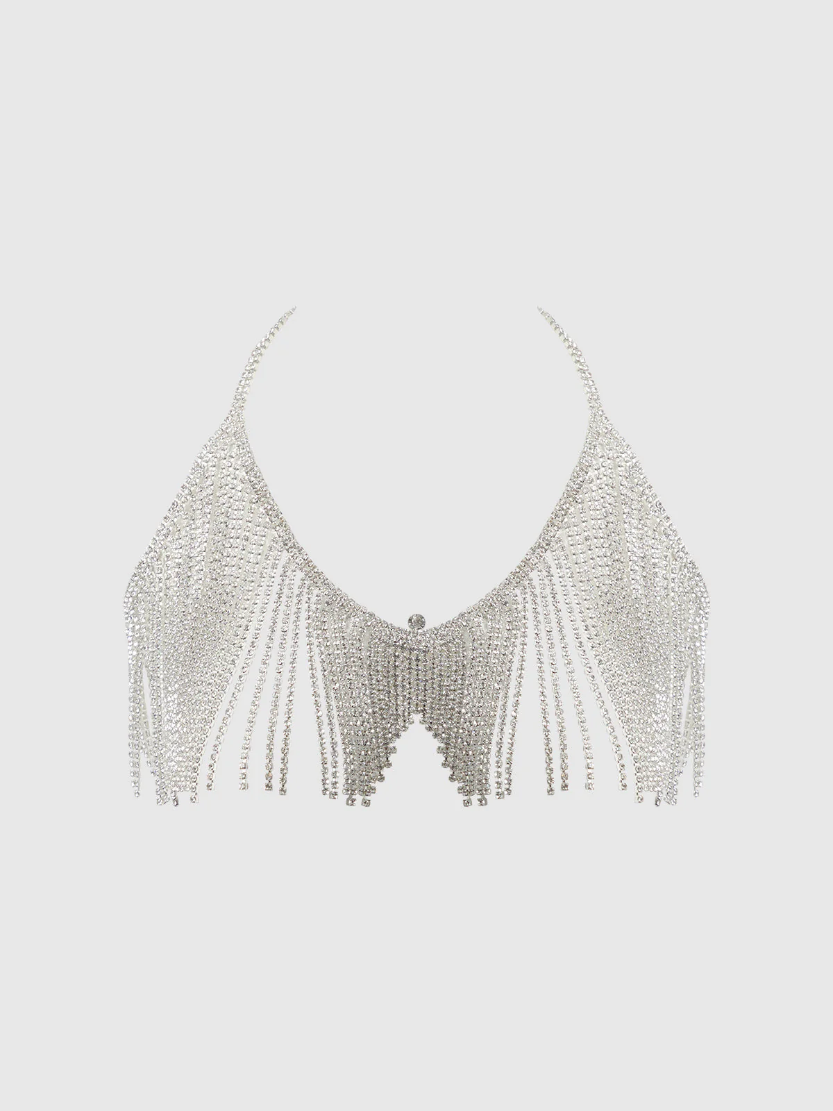 Ziggy Rhinestone Dangle V-Neck Bra - Image 3