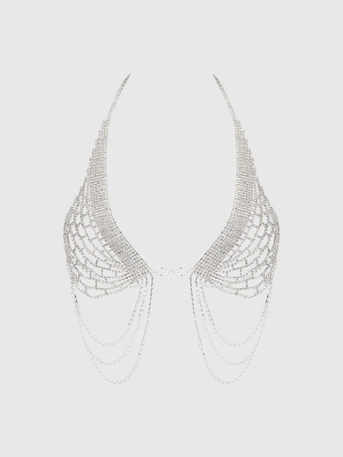 Ziggy Rhinestone Net Halter With Openable Front - Image 6