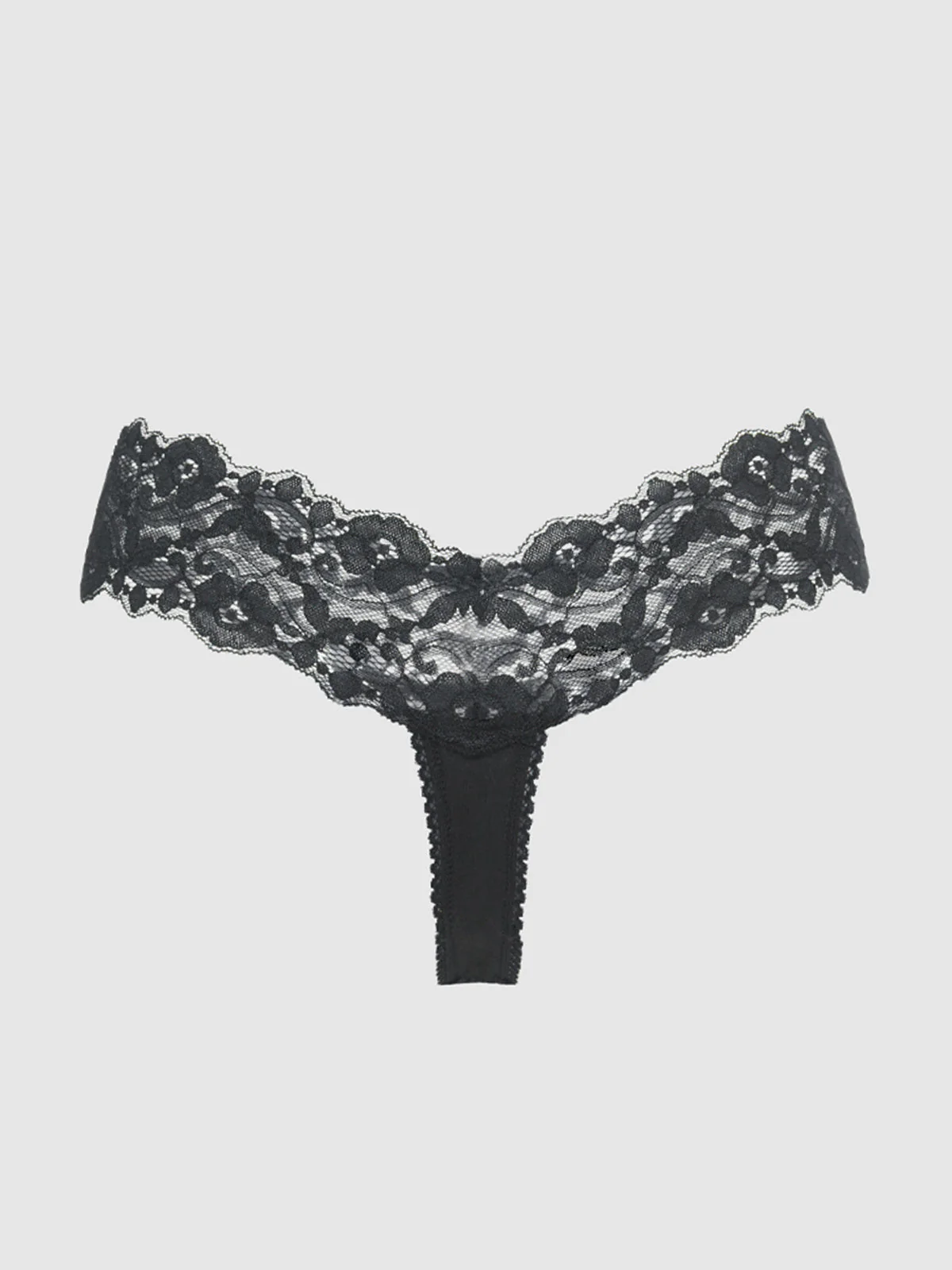 Bridget Stretch Cotton & Lace Thong - Image 6