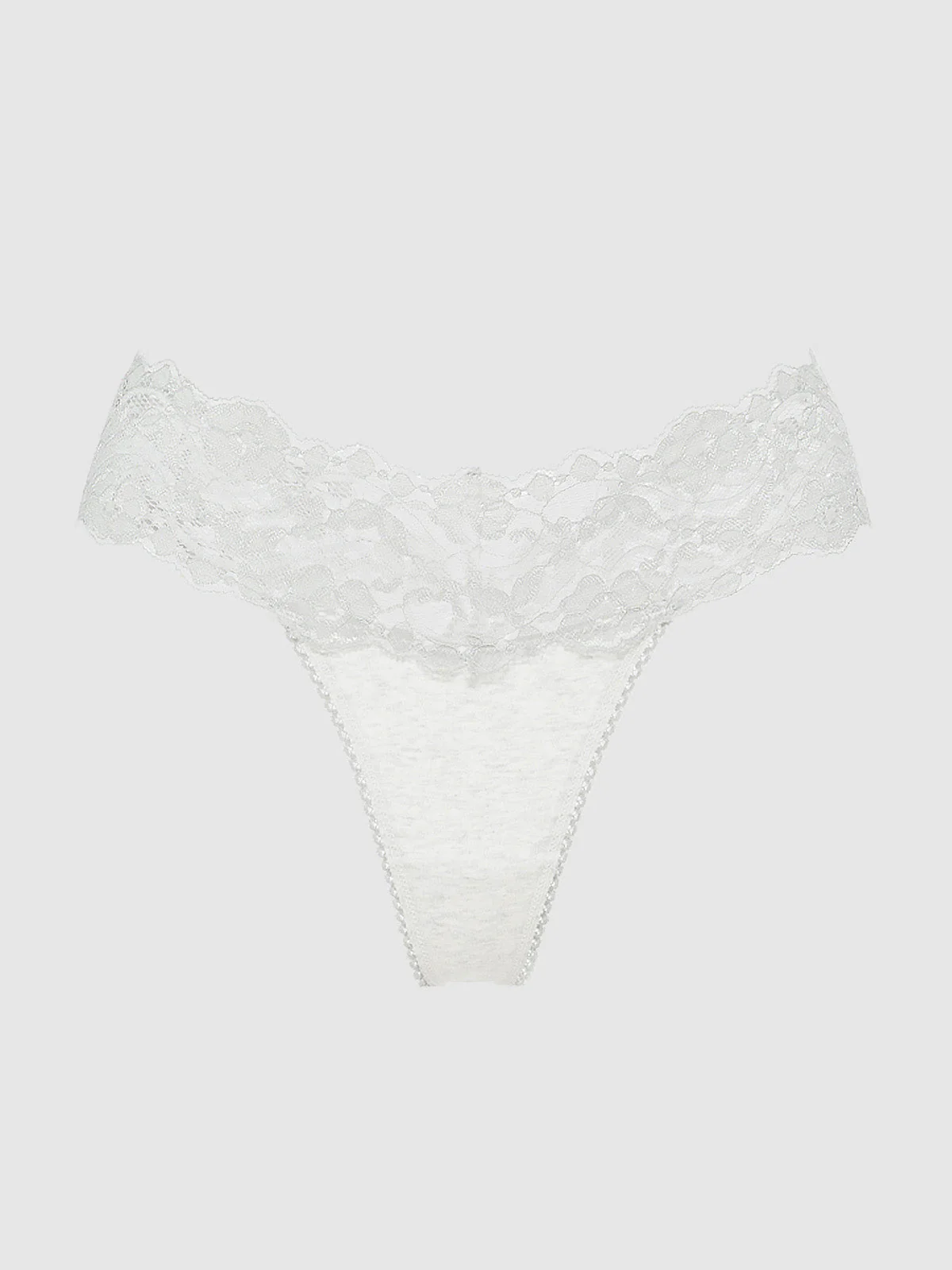 Bridget Stretch Cotton & Lace Thong - Image 3