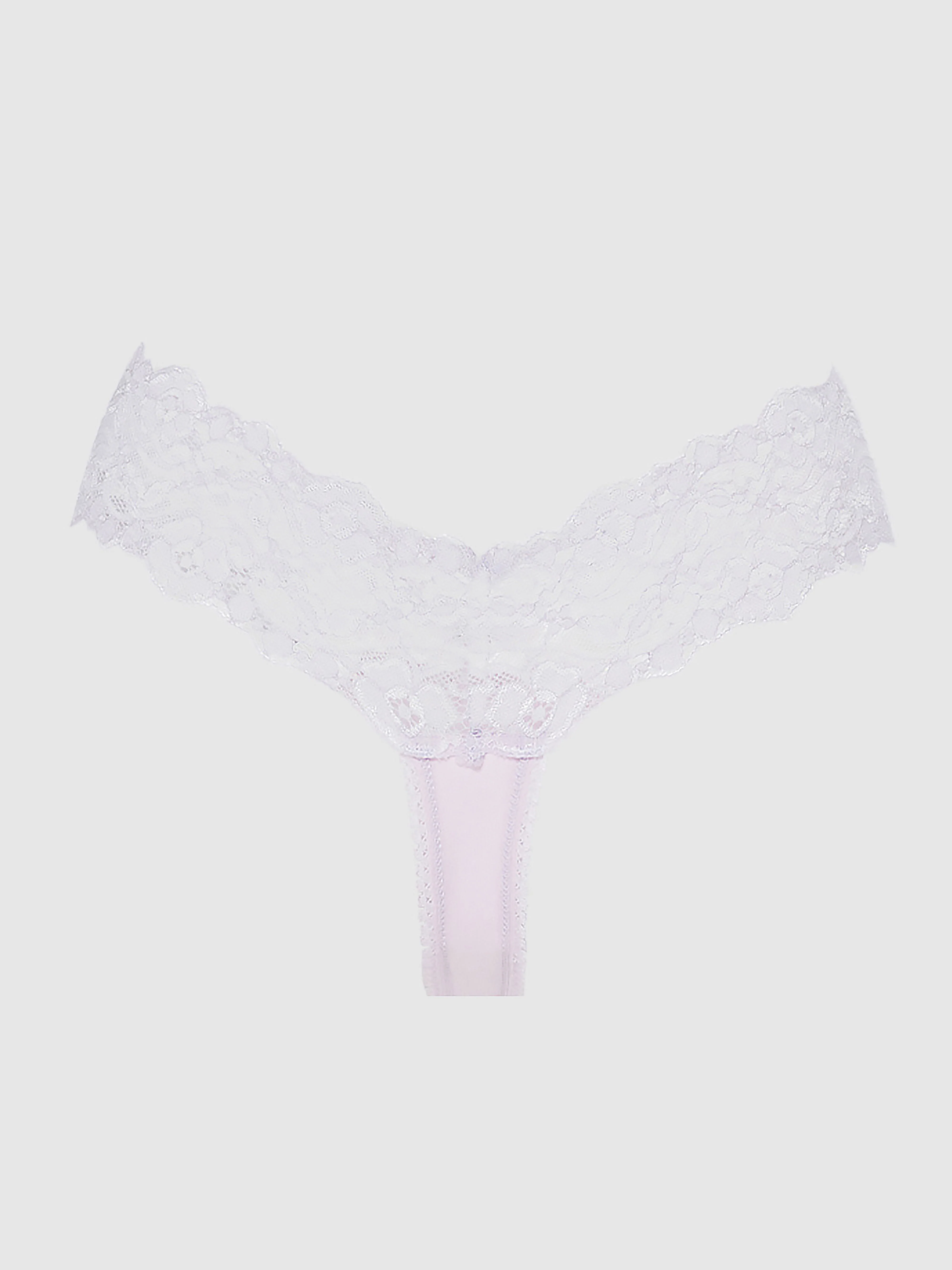 Bridget Stretch Cotton & Lace Thong - Image 5